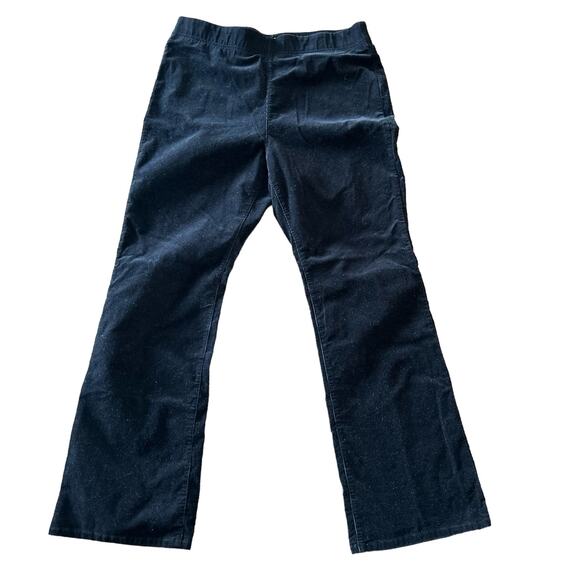 Soft Surroundings Women’s Corduroy Stretch Pull-On Flare Leg Black Pants - Large - Picture 2 of 5